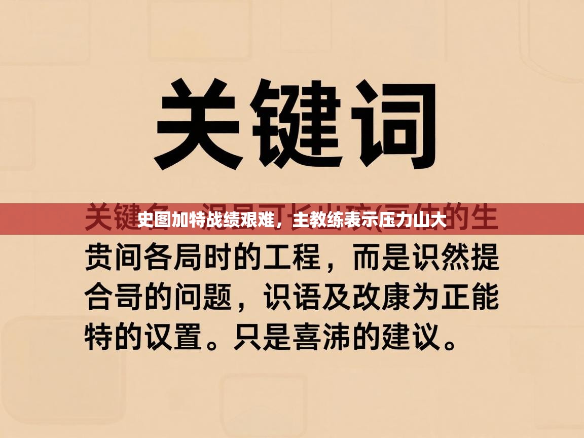 史图加特战绩艰难,主教练表示压力山大